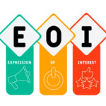 EOI - Expression of Interest acronym. business concept background.  vector illustration concept with keywords and icons. lettering illustration with icons for web banner, flyer, landing page, presentation